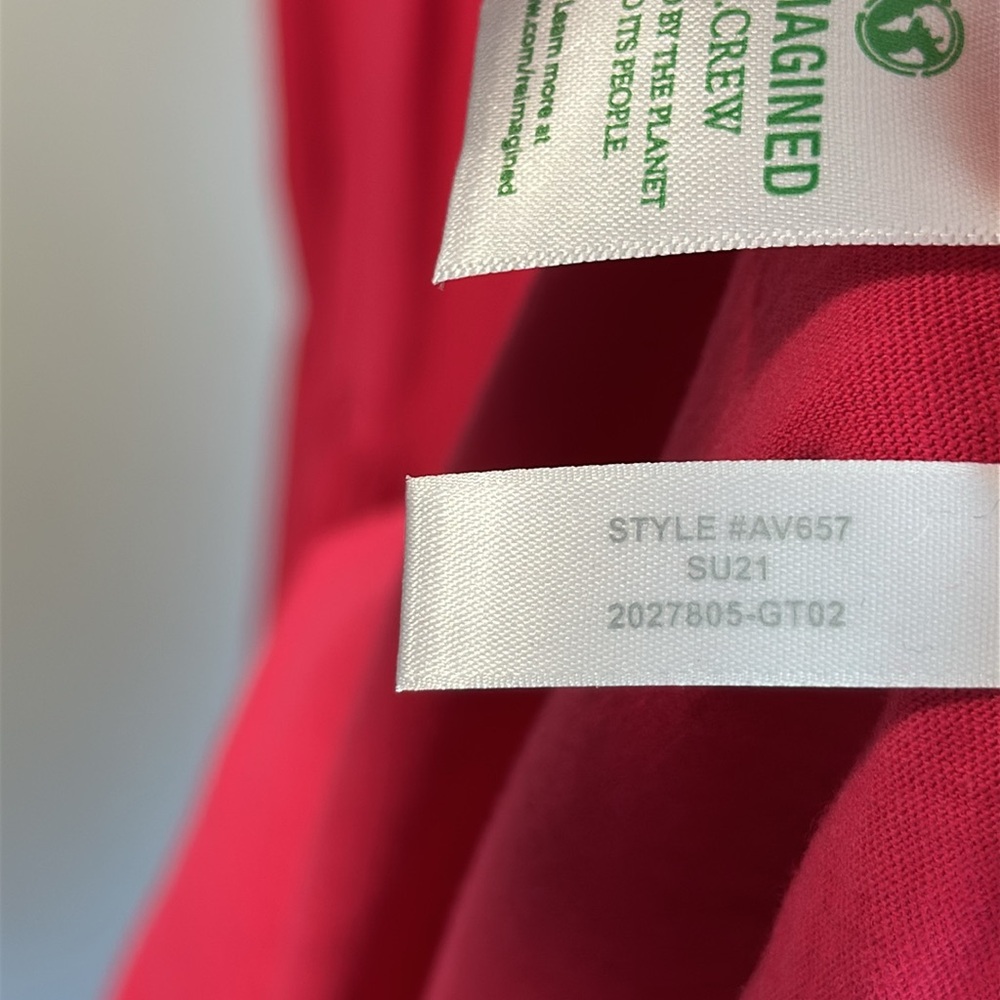 J. Crew Factory Womens Pink Lagenlook Tiered V-Neck Midi Dress Size Medium Midi - Picture 9 of 11